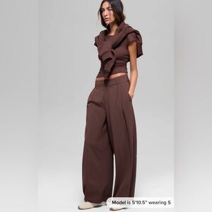 ALO Yoga Brown Wide Leg Pants
